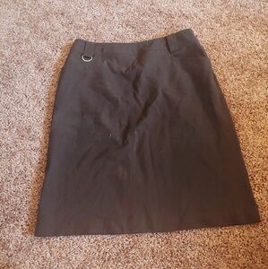 Bay studio career petite black midi skirt